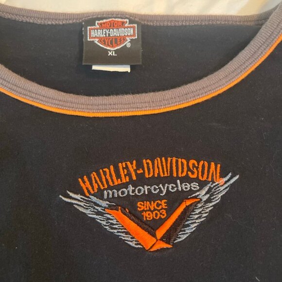 Vintage Harley Davidson Augusta GA Embroidered Long Sleeve Shirt XL - Picture 2 of 3